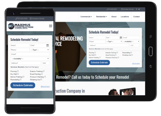 Custom design for mobile and tablets